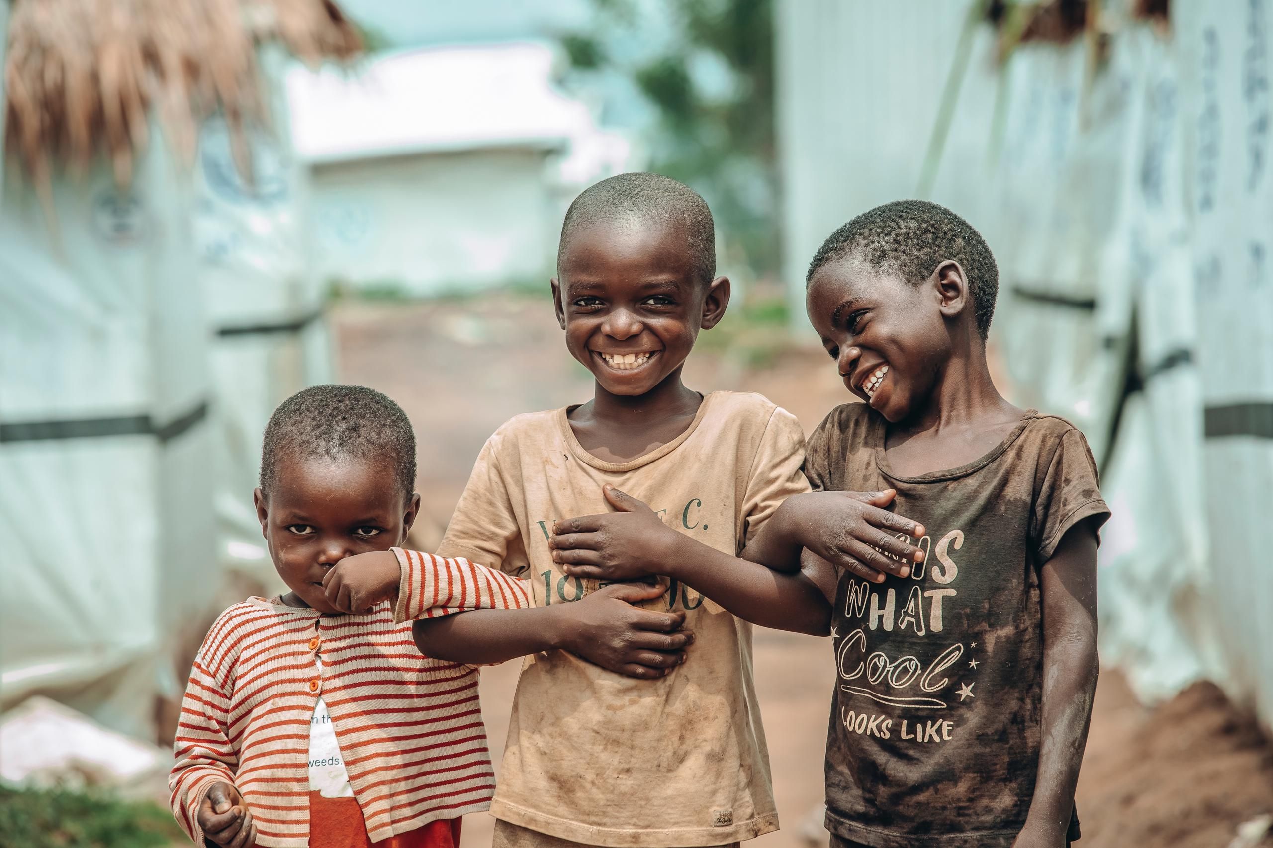 Children sharing a joyful moment together
